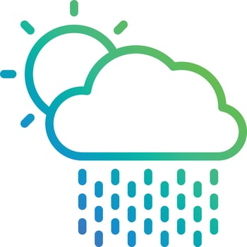 sun rain raining falling - gradient icon vector