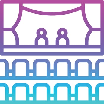 theater live actor movie multimedia - gradient icon vector