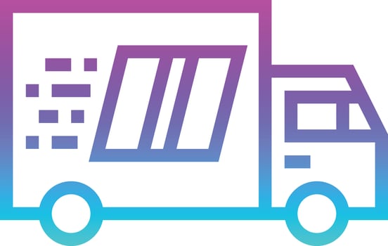 truck fast shipping transport ecommerce - gradient icon vector
