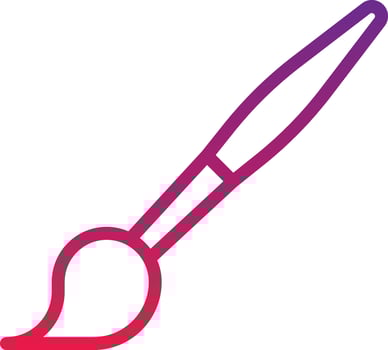 paint brush tool stationery - gradient icon vector