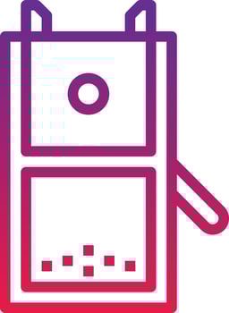 pencil shapener stationery tool - gradient icon vector