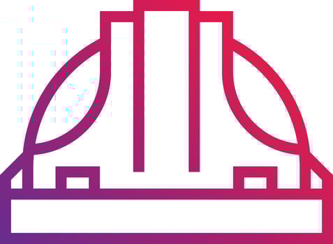 safety helmet tool protect construction - gradient icon vector