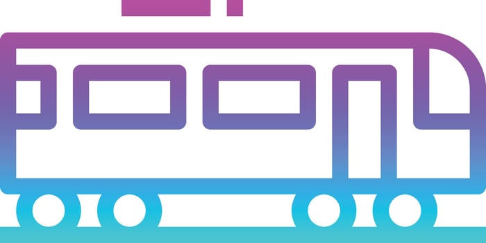 train transportation subway - gradient icon vector