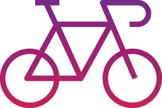 transport vehicle exercise sport bike bicycle transportation cycling - gradient icon vector