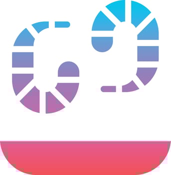 shimp food seafood - gradient solid icon vector