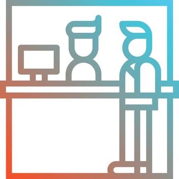 infomation tourist service - gradient icon vector