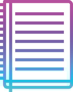 notebook stationery write - gradient icon vector