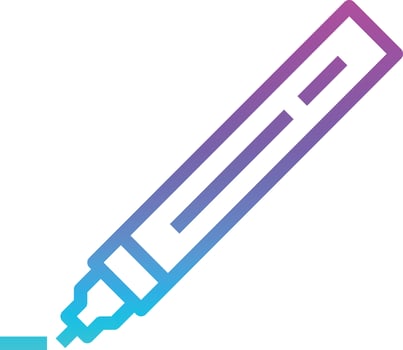 marker stationery write - gradient icon vector