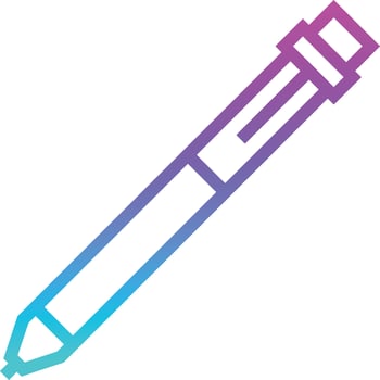 pen stationery write - gradient icon vector