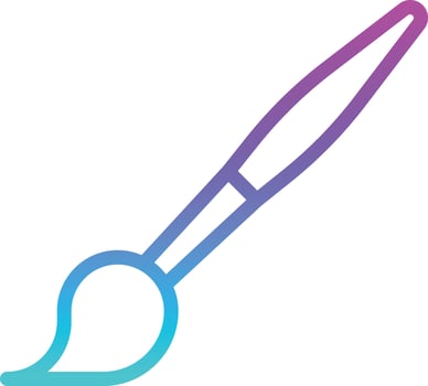 paint brush tool stationery - gradient icon vector