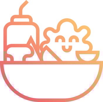 salad vegetable food healthy - gradient icon vector