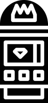video lottery slot machine casino - solid icon vector