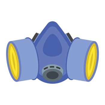 Gas mask icon, flat style vector