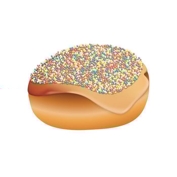 Jewish bakery icon, realistic style vector