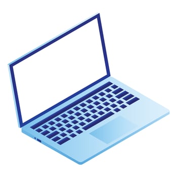 Modern laptop icon, isometric style vector