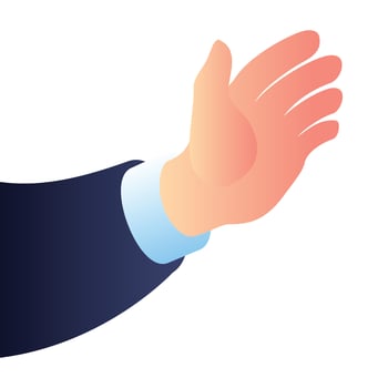 Businessman hand icon, isometric style vector