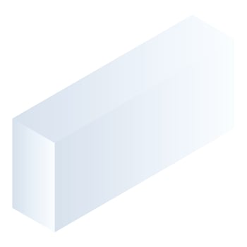 White tea box icon, isometric style vector