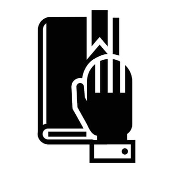 Political oath icon, simple style vector