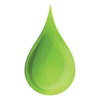 Drop aloe oil icon, cartoon style vector