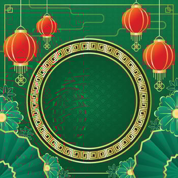 Chinese New Year Jade Green Theme Background vector