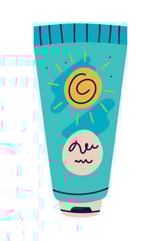 sunblock tube beauty vector