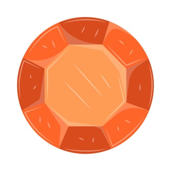 round gemstone icon vector
