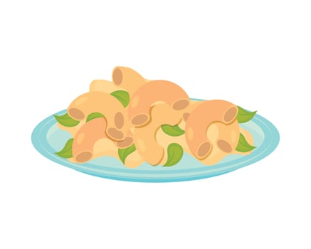 rigatoni italian food vector