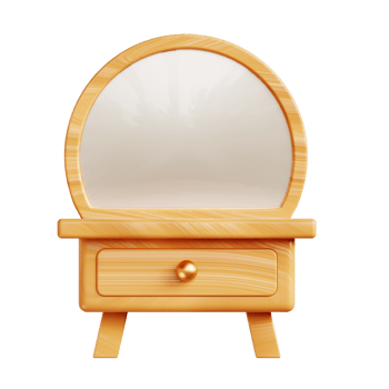 dressing table 3d illustration png