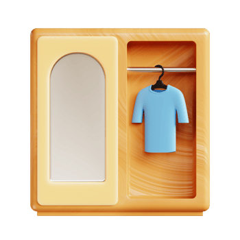 wardrobe 3d illustration png