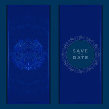 Mandala Greeting Card. template for menu, invitation, poster, banner, card for the celebration. easy to change the colors vector