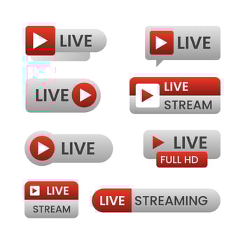 Generic Live Stream Youtube Logo vector