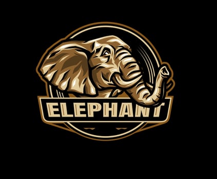Elephant Mascots, Sports mascots, colorful collection, vector illustration