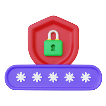 Safety Login Page 3D Illustration png