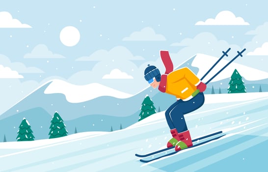 Winter Outdoor Sport Activity Background vector