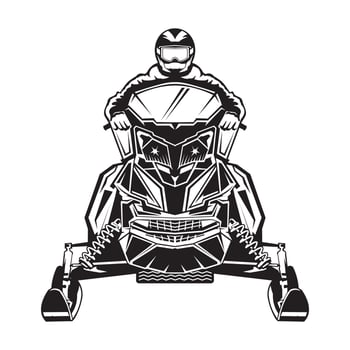 Snowmobil adventure vector illustration, perfect for tshirt design and snowmobil store and rental logo design