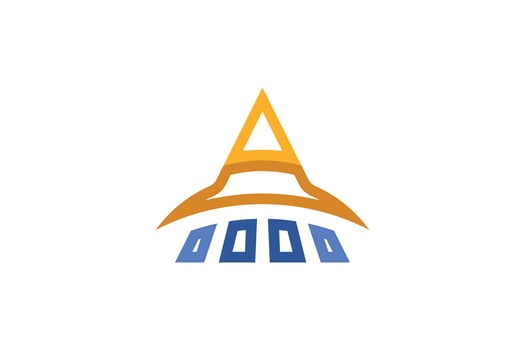 Flat Letter A Logo vector