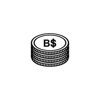Brunei Darussalam Currency Icon Symbol. Brunei Dollar, BND Sign. Vector Illustration