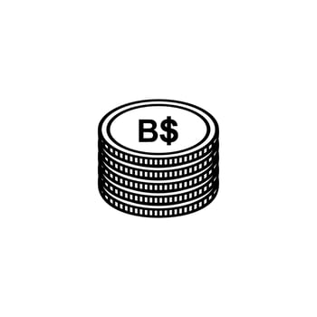 Brunei Darussalam Currency Icon Symbol. Brunei Dollar, BND Sign. Vector Illustration