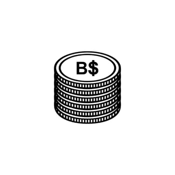 Brunei Darussalam Currency Icon Symbol. Brunei Dollar, BND Sign. Vector Illustration