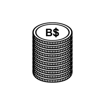 Brunei Darussalam Currency Icon Symbol. Brunei Dollar, BND Sign. Vector Illustration