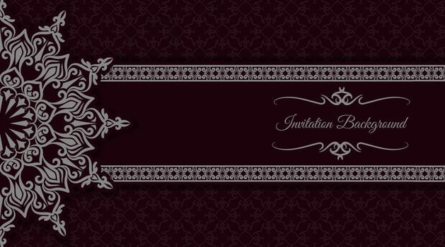 invitation background, with mandala ornaments and decorative patterns vector