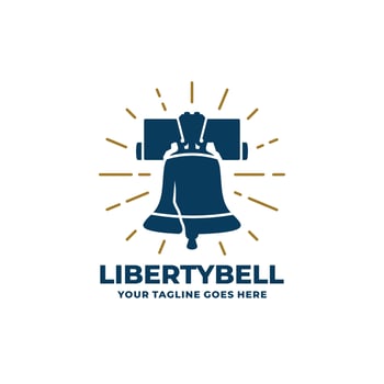 Liberty bell logo design vector