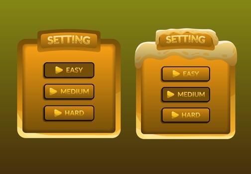 vector illustration, level game ui board sign isolated