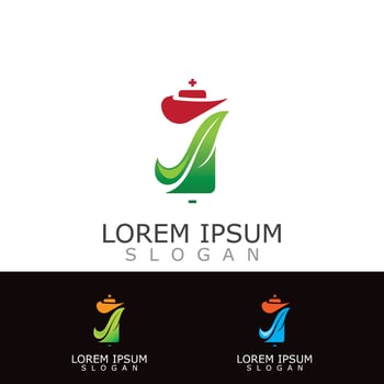 Eco Battery and leaf logo template design illustration vector