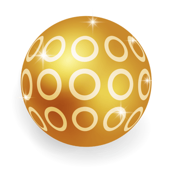 Metallic Gold Christmas Ball. png