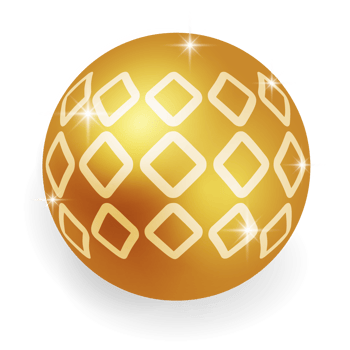 Metallic Gold Christmas Ball. png