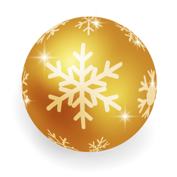 Metallic Gold Christmas Ball. png
