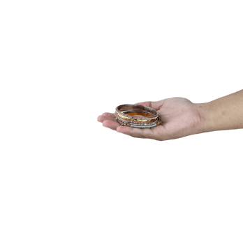 hand holding gold bracelet jewelry png