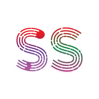 S Letter Art Brush Lettering Design template vector