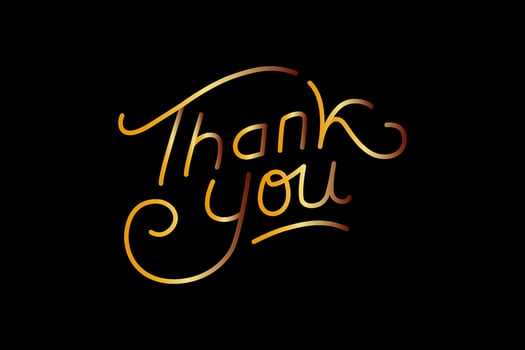 Thank You handwritten vector art. Hand drawn lettering. Thank You calligraphy. Thank you card. Vector illustration.